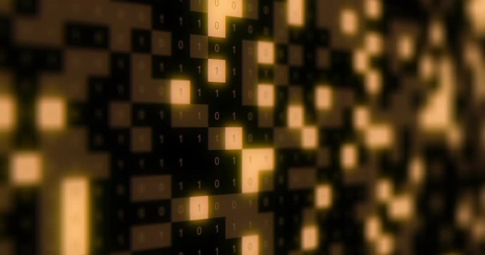 Abstract Digital Binary Grid. Seamless loop.