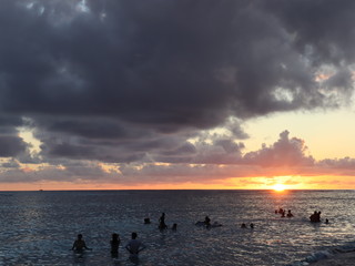 sunset at sea