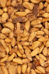 brazil nuts in a bin