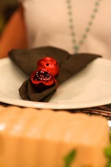 dinner set at christmas table