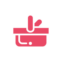 shopping basket on white background