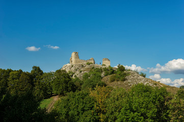 Fototapeta na wymiar The orphan's castle - the dominant of the Pavlov Hills