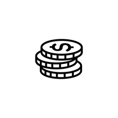 dollar icon, money icon , money logo,  vector money icon isolated on white background