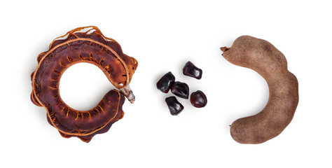 pattern of tamarind isolated on a white background.