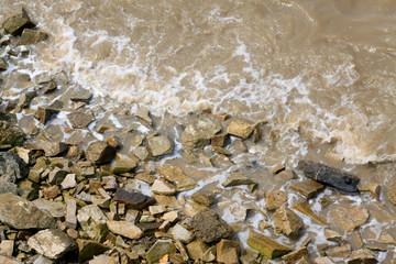 Gravel by water
