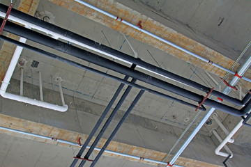All kinds of pipe in the roof