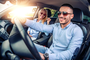 Couple in the car
