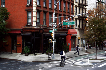 NEW YORK, NY, Usa, October 2, 2016. 2_Manhattan. Broadway. New York City street road in Manhattan...