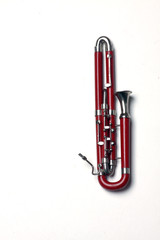 contra-bassoon isolated on white background
