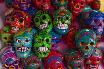 Fototapeta premium calaveras de barro en guadalajara