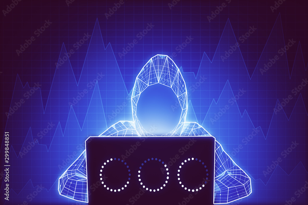 Poster hacking and steal concept
