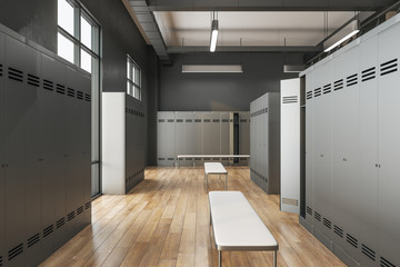 Modern locker room interior