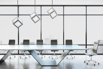 White meeting room interior