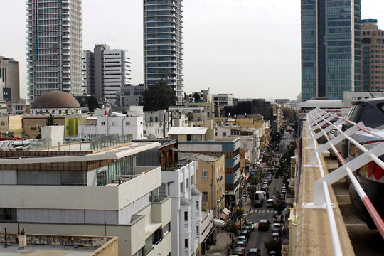 View From Above To Tel Aviv Street, Tel Aviv-Yafo, Israel 2018_2