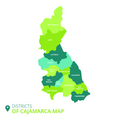Districts of cajamarca map © Josuelyn