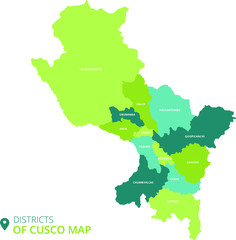 Districts of Cusco map