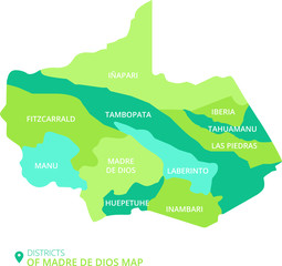 districts of madre de dios map © Josuelyn