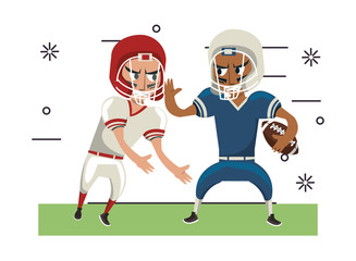 american football players playing characters
