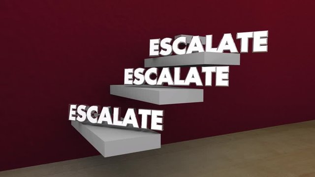 Escalate Higher Level Rise Important Issue Raise Steps 3d Animation
