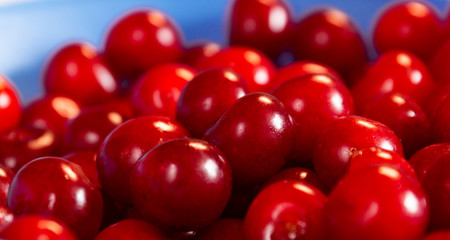 fresh cherries in a bowl