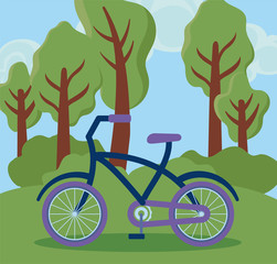 eco friendly scene with bicycle