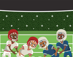 american football players playing characters