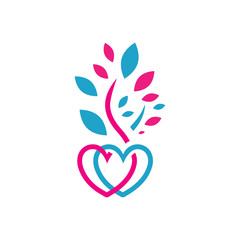 growing love together vector icon. sign of a lover Keep Love strong ever illustration