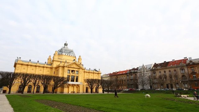 Art Pavilion Palace in Zagreb, capital Croatia
