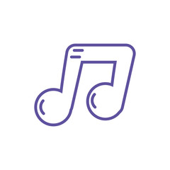 musical note on white background