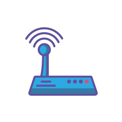 wireless router on white background