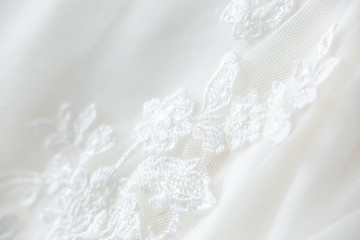 Wedding dress lace close up macro