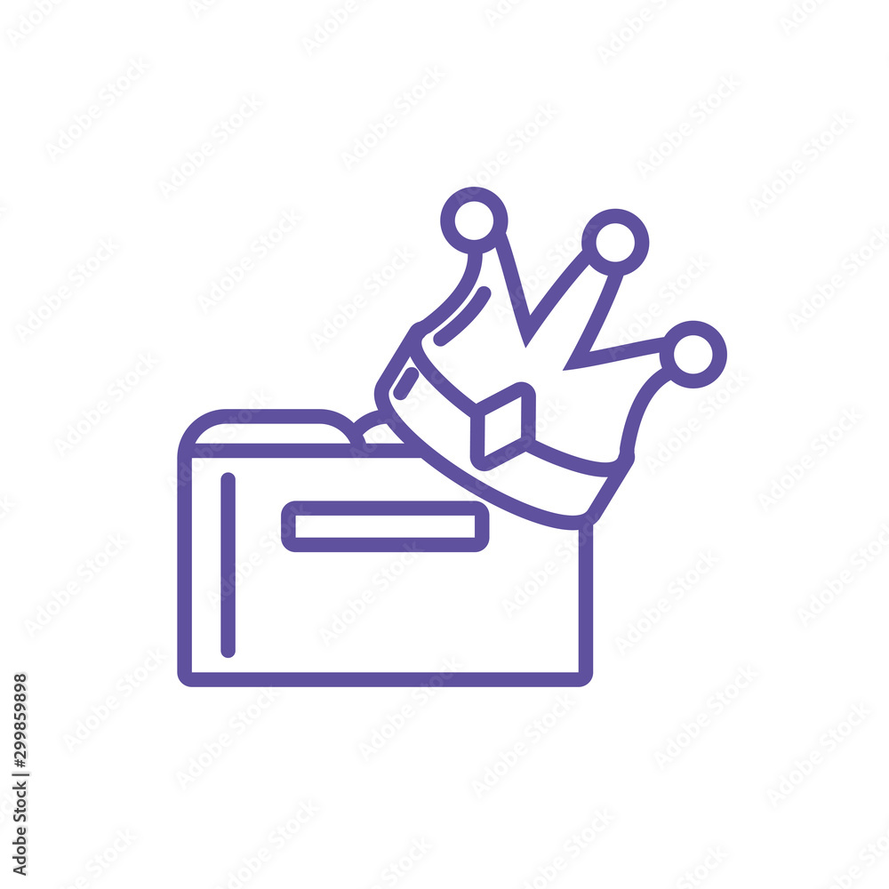 Poster folder with file sheet in white background
