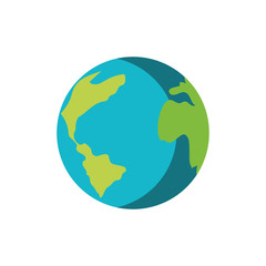 planet earth on white background