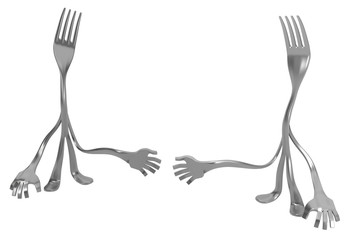 Fork Cartoon, Handshake