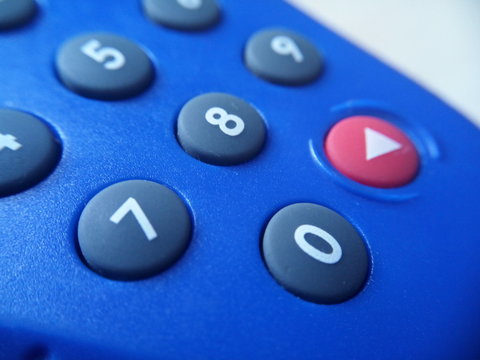 Bank token device closeup showing number keys and the enter button