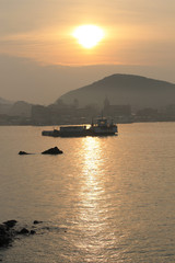 Naklejka premium sunset sea