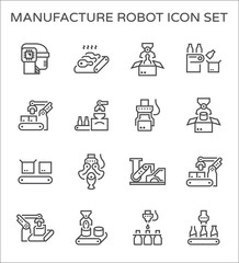 Fototapeta na wymiar robot production icon