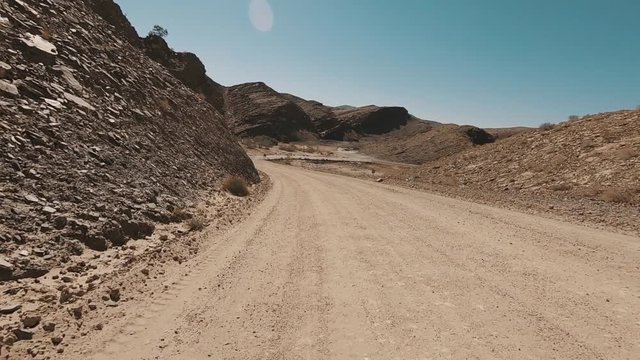 Gravel road in Namibia, Africa