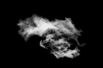 Fototapeta na wymiar Cloud isolated on black background,Textured Smoke,Abstract black