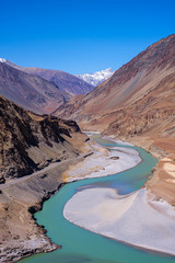 Confluence of the Indus and Zanskar rivers