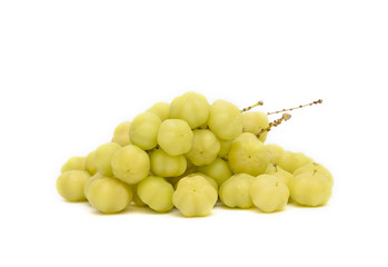 star gooseberry isolated on white background,Phyllanthus acidus