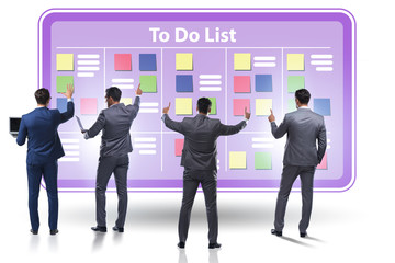 Concept of to do list with businessman