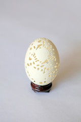 Duck egg carving crafts