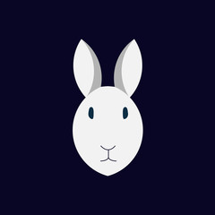 rabbit logo design vector