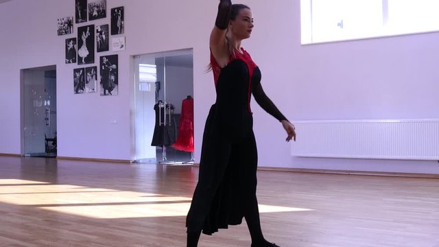 Female dancer warming up before dancing