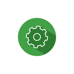Gear icon design, Cog circle wheel machine part technology industry and technical theme Vector illustration