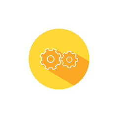 Gear icon design, Cog circle wheel machine part technology industry and technical theme Vector illustration