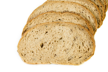 bread loaf isolated on white background