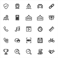 Set of ecommerce Icon. Collection of online shopping icon with trendy flat line style icon for web site design, logo, app, UI isolated on white background. vector illustration eps 10