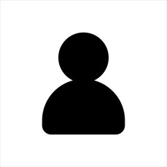 Vector user icon. black symbol with trendy flat style icon for web site design, logo, app, UI isolated on white background